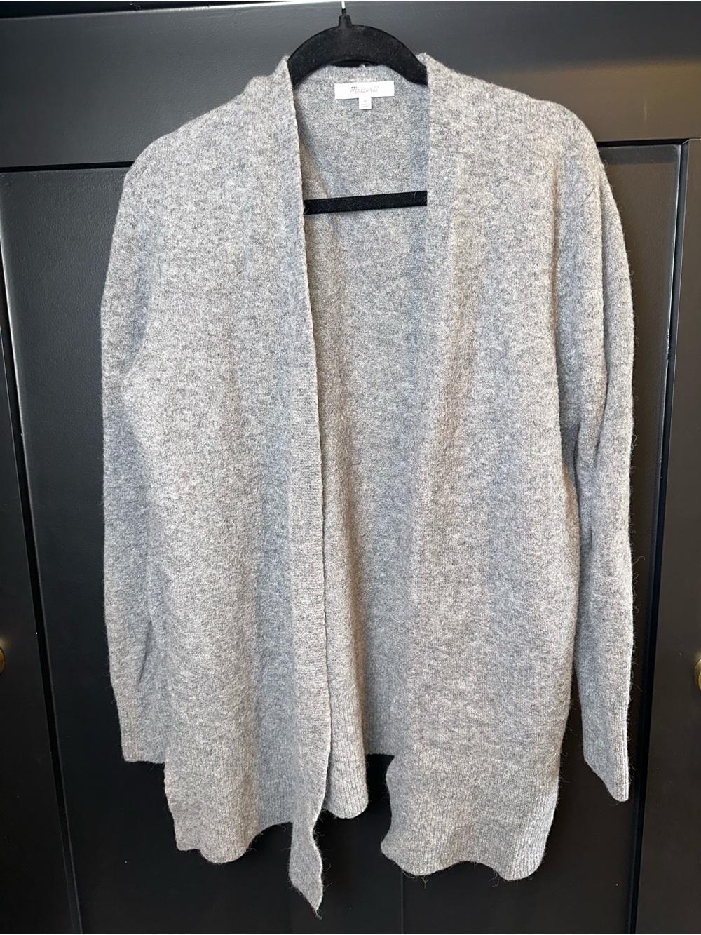 Madewell Woman’s Gray Open-Front Sweater Cardigan